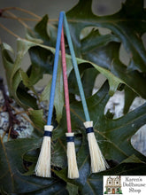 Load image into Gallery viewer, Dollhouse Miniature ~ IGMA Artist Al Chandronnait Wooden Broom with Blue, Green or Reddish Handle
