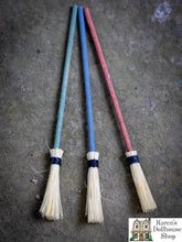 Load image into Gallery viewer, Dollhouse Miniature ~ IGMA Artist Al Chandronnait Wooden Broom with Blue, Green or Reddish Handle
