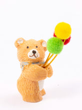 Load image into Gallery viewer, Dollhouse Miniature ~ Vintage Teddy Bear Holding Puffy Balloons

