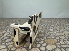 Load image into Gallery viewer, Dollhouse Miniature ~  Vintage 1991 IGMA Artisan Karen Markland Handmade Hand Painted Cow Bench

