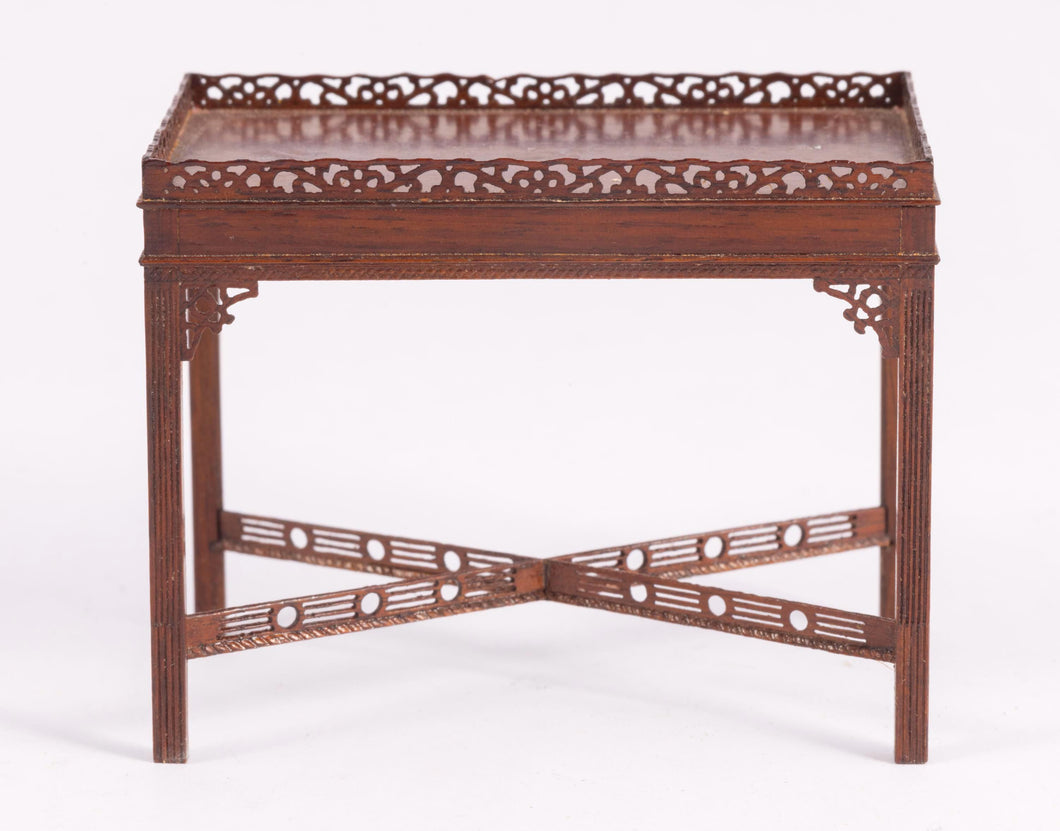 Dollhouse Miniature ~ Gerald Crawford Chippendale Cocktail Table - From Lee Lefkowitz Estate