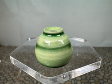 Load image into Gallery viewer, Dollhouse Miniature ~ IGMA Artisan Elizabeth Chambers Handmade Hand Painted Green Porcelain Vase
