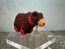 Load image into Gallery viewer, Dollhouse Miniature ~ Vintage Artisan Handmade Bear Toy With Gold Chain
