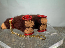 Load image into Gallery viewer, Dollhouse Miniature ~ Vintage Artisan Handmade Bear Toy With Gold Chain
