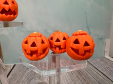 Load image into Gallery viewer, Dollhouse Miniature ~Artisan Handmade Halloween Jack-o-lantern Scary &amp; Happy Carved Pumpkin
