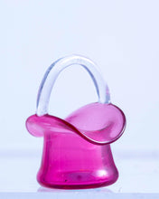 Load image into Gallery viewer, Dollhouse Miniature ~ Francis Whittemore Hand Blown Glass Cranberry Basket
