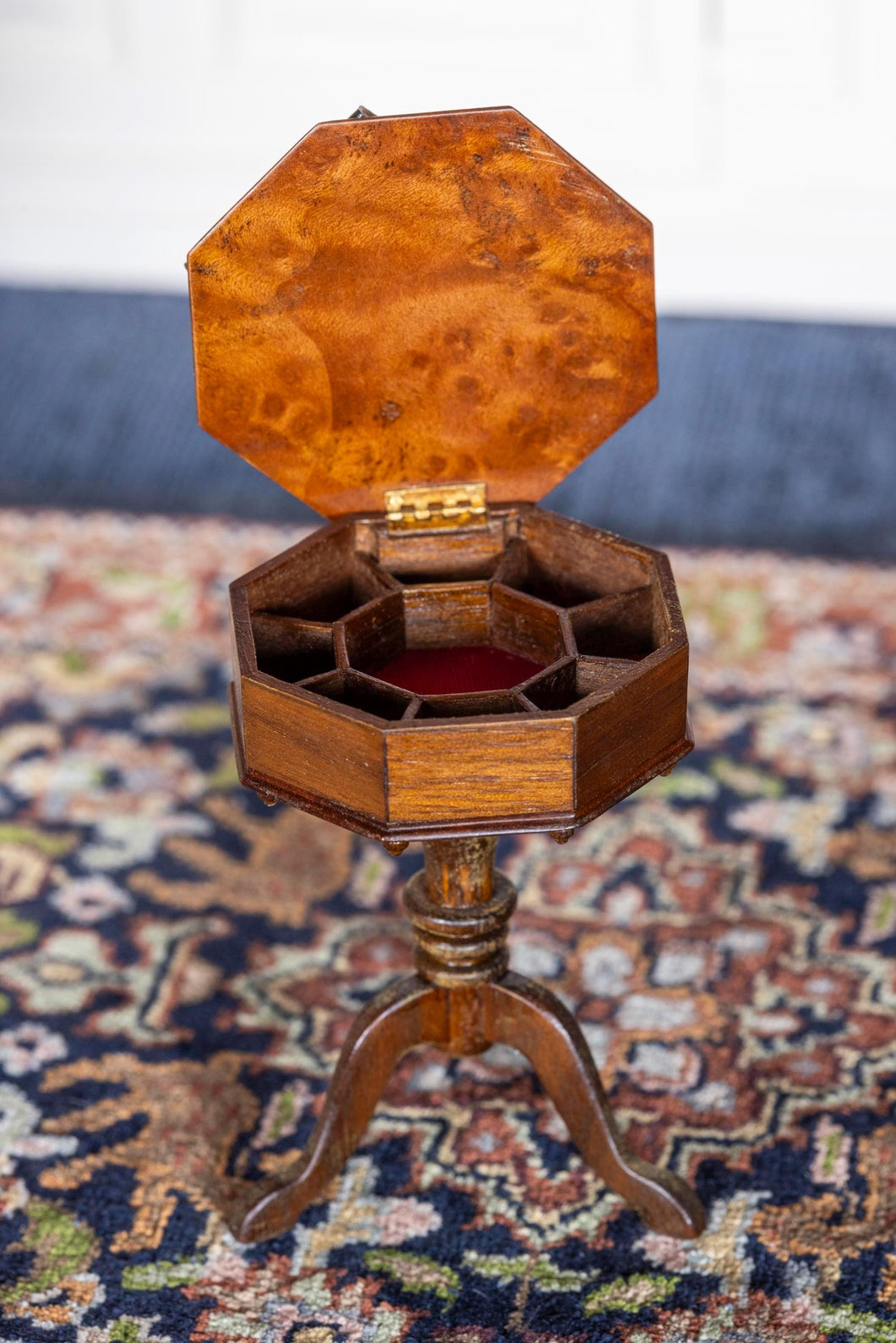 Dollhouse Miniature ~ Derek Childerhouse Sewing Table - Lee Lefkowitz Collection