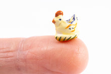 Load image into Gallery viewer, Dollhouse Miniature ~  Very Tiny Porcelain Chicken Egg Holder - Less Than 1/2&quot; Tall !
