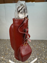 Load image into Gallery viewer, Dollhouse Miniature ~ Vintage Leather Golf Bag &amp; Metal Clubs Set With Umbrella
