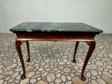 Load image into Gallery viewer, Dollhouse Miniature - Vintage Artisan Mark Gooch Handmade Wooden Table UK With Marble Top
