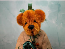 Load image into Gallery viewer, Dollhouse Miniature ~ World Of Miniature Bears Handmade Halloween Pumpkin Bear Limited Edition
