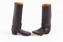 Load image into Gallery viewer, Dollhouse Miniature ~ Vintage Dolls Cobbler Black Riding Boots &amp; Box - Lee Lefkowitz Estate
