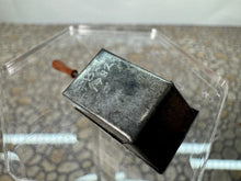 Load image into Gallery viewer, Dollhouse Miniature ~ Vintage Artisan Studio B 1982 Handmade Tin Ember Carrier With Wood Handle and Working Lid
