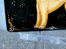 Load image into Gallery viewer, Dollhouse Miniature ~ Artisan Handmade Hand Painted Schnauzer Decorative Box Signed
