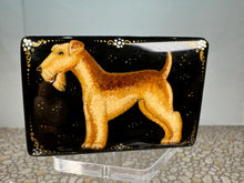 Load image into Gallery viewer, Dollhouse Miniature ~ Artisan Handmade Hand Painted Schnauzer Decorative Box Signed
