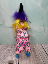 Load image into Gallery viewer, Dollhouse Miniature ~ Artisan Handmade Halloween Skeleton Woman In Pink Dress Doll
