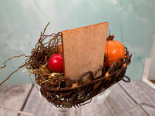 Load image into Gallery viewer, Dollhouse Miniature ~ Artisan Decorated Handmade Pumpkin Basket Autumn Fall Halloween
