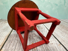 Load image into Gallery viewer, Dollhouse Miniature ~ Artisan Barbara Vajnar Handmade Signed Red Round Table
