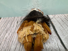 Load image into Gallery viewer, Dollhouse Miniature ~ Vintage Halloween Kid Porcelain Little Girl Doll In Native American Costume
