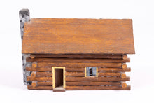 Load image into Gallery viewer, Dollhouse Miniature ~  1:144 Scale Log Cabin with Furniture Made of Wood - From Johnston Estate
