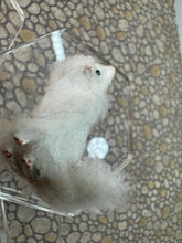 Load image into Gallery viewer, Dollhouse Miniature ~  Artisan Handmade OOAK White Cat Licking Paw
