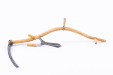 Load image into Gallery viewer, Dollhouse Miniature ~ Handmade Wooden Sickle &amp; Hand Shears Tools - Johnston Estate
