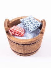 Load image into Gallery viewer, Dollhouse Miniature ~ Kitchen Baskets Assortment with Rug &amp; Small Red Chair - Johnston Collection

