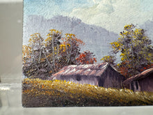 Load image into Gallery viewer, Dollhouse Miniature ~ Vintage Artist Victor Franco Countryside Cabin Signed Original Painting
