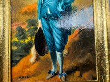 Load image into Gallery viewer, Dollhouse Miniature ~ Vintage Artist Ahen &quot;The Blue Boy&quot; Thomas Gainsborough Reproduction Painting

