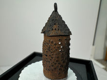 Load image into Gallery viewer, Dollhouse Miniature ~ Vintage Artisan Studio B Handmade Punched Tin Candle Lantern
