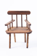 Load image into Gallery viewer, Dollhouse Miniatures ~ Aged Rustic Handmade Chair, Vintage - Johnston Estate
