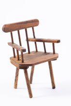 Load image into Gallery viewer, Dollhouse Miniatures ~ Aged Rustic Handmade Chair, Vintage - Johnston Estate
