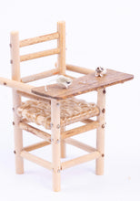 Load image into Gallery viewer, Dollhouse Miniatures ~  High Chair With Mice - Ursula Sauerberg Estate
