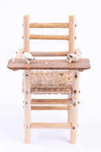 Load image into Gallery viewer, Dollhouse Miniatures ~  High Chair With Mice - Ursula Sauerberg Estate
