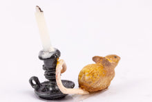 Load image into Gallery viewer, Dollhouse Miniature ~ Mouse with Candlestick, Good For Halloween - Ursula Sauerberg Estate
