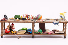 Load image into Gallery viewer, Dollhouse Miniature ~ Christmas Decorated Toy Making Table For Elves Filled! - Ursula Sauerberg Estate
