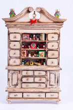Load image into Gallery viewer, Dollhouse Miniature ~ Decorated Father Christmas Desk &amp; Large Bookshelf
