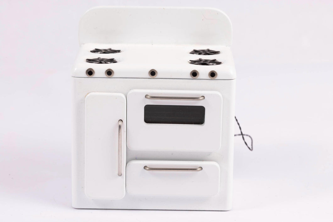 Dollhouse Miniature ~ K&J Metalworks / Karen Fuller 1950’s Metal Stove