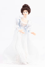 Load image into Gallery viewer, Dollhouse Miniature ~ Beautiful Dark Hair Victorian Lady in Blue Doll by Debra Hammond
