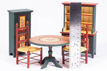 Load image into Gallery viewer, Dollhouse Miniature ~ 5 Pc. Hand Painted Kitchen Set by Susan Penny, &#39;94
