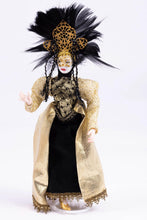 Load image into Gallery viewer, Dollhouse Miniature ~ Woman Dressed in Masquerade Outfit by Fern Vasi
