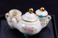 Load image into Gallery viewer, Dollhouse Miniature ~ Nancy Duden Teapot, Sugar and Creamer Porcelain Set
