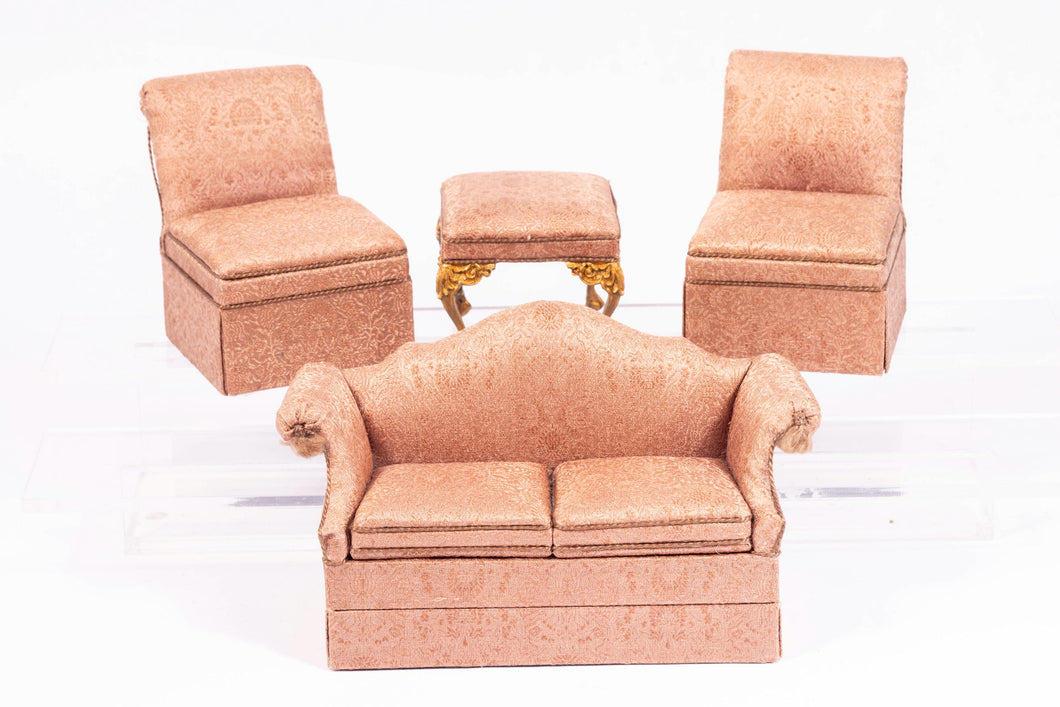 Dollhouse Miniature ~ Four Piece Living Room Set - Elegant
