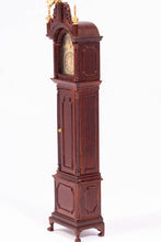 Load image into Gallery viewer, Dollhouse Miniature ~ Mahogany Bespaq Grandfather Clock with Gold Accents

