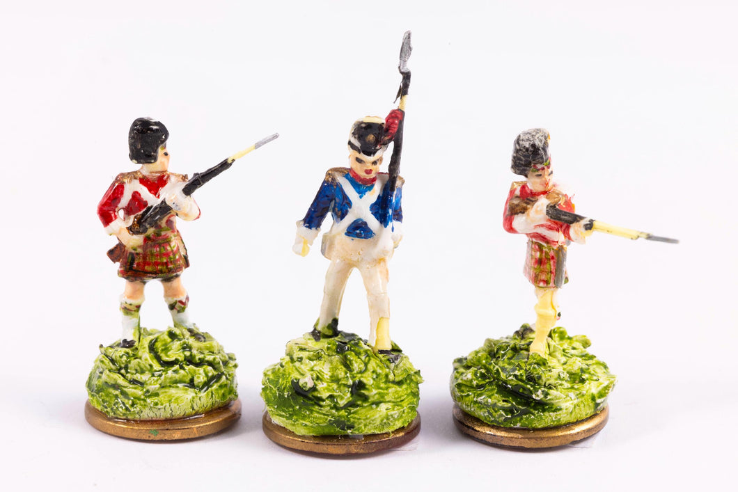 Dollhouse Miniature ~ Trio of Kay Lewis Staffordshire Figurine Soldiers