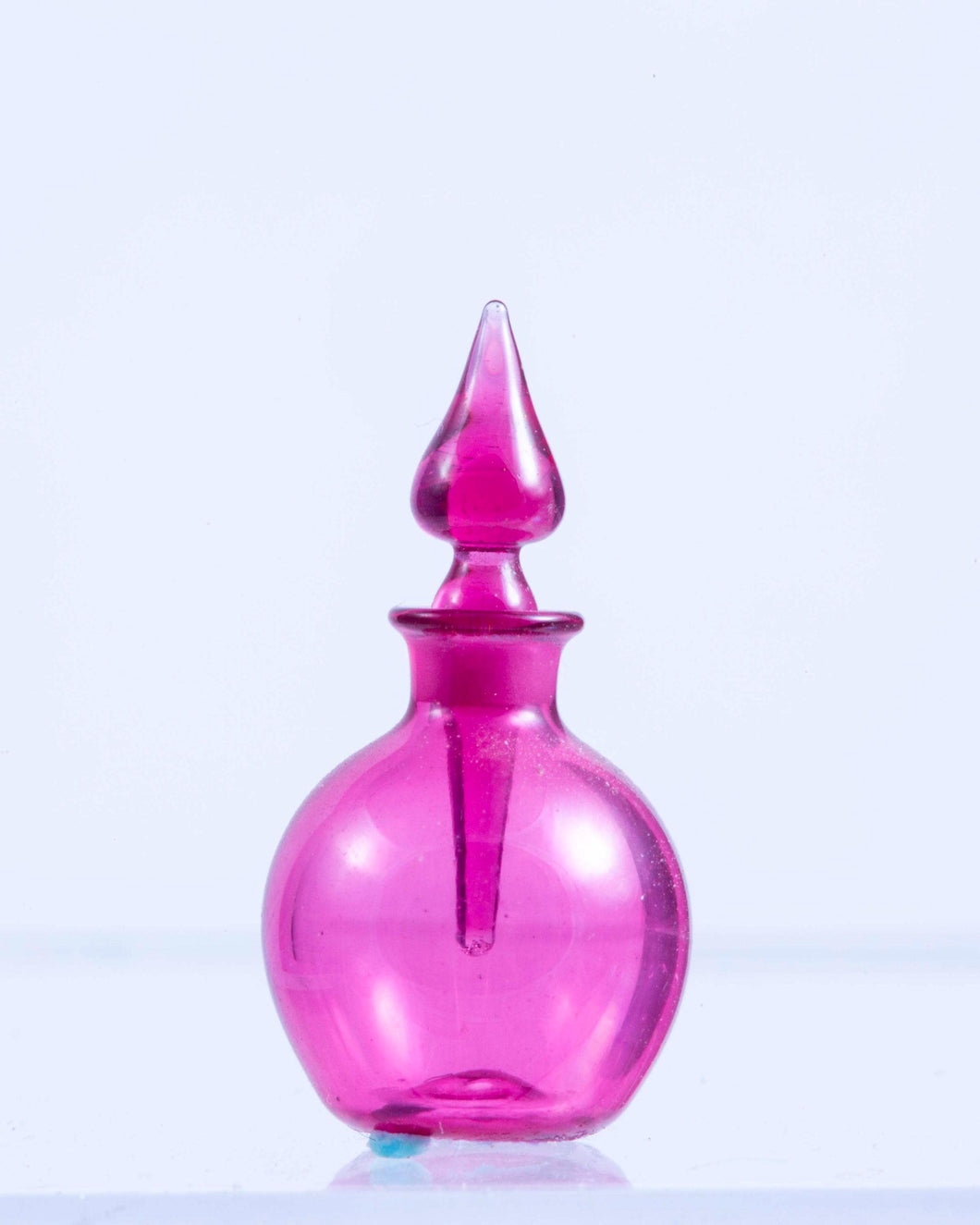 Dollhouse Miniature ~ Francis Whittemore Hand Blown Glass Cranberry Perfume Bottle - Removable Stem