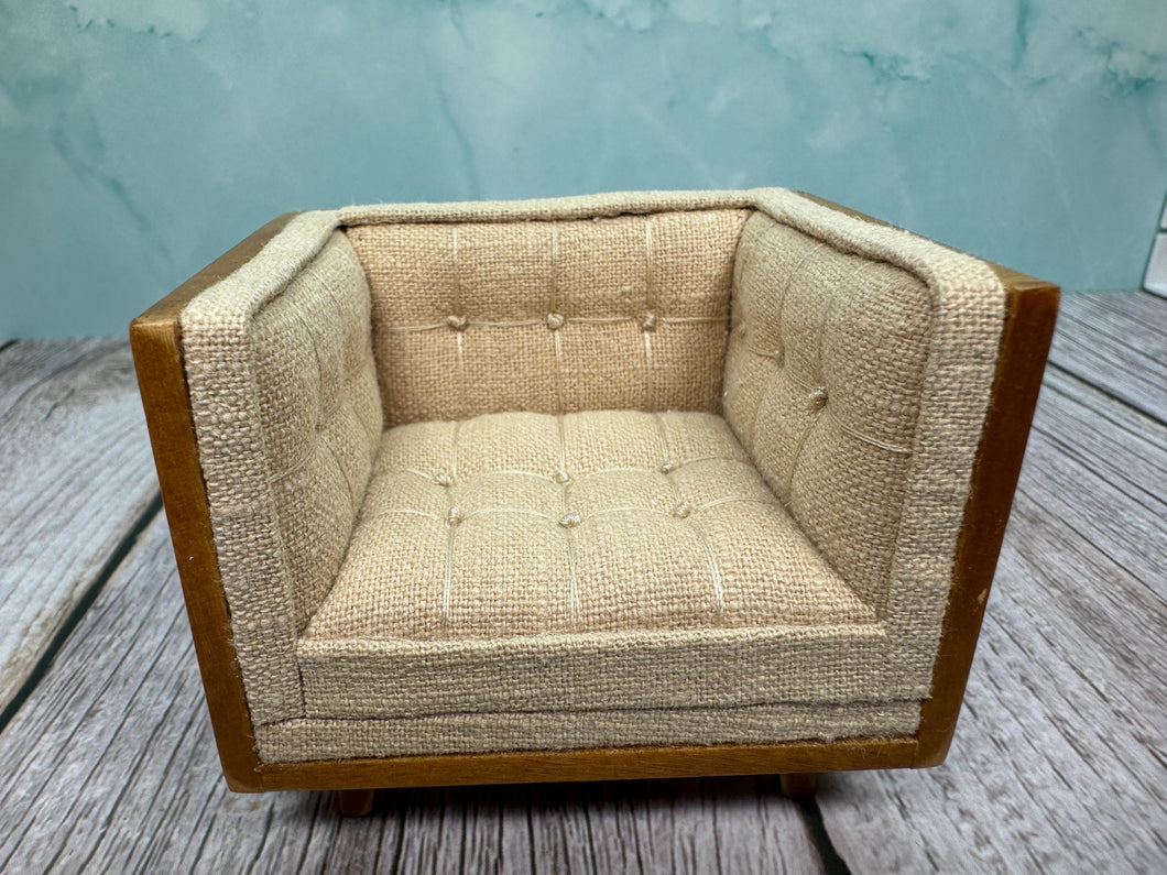 Dollhouse Miniature ~ JBM Australia Modern Living Room Chair Beige