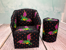 Load image into Gallery viewer, Dollhouse Miniature ~ Artisan Handmade 2 Piece Halloween Chair &amp; Table Set
