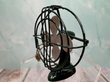 Load image into Gallery viewer, Dollhouse Miniature ~ Vintage IGMA Artisan Lew Kummerow Handmade Metal Fan Green
