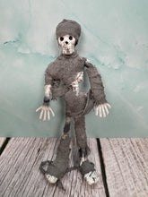 Load image into Gallery viewer, Dollhouse Miniature ~ Artisan Handmade Halloween Skeleton Mummy Doll
